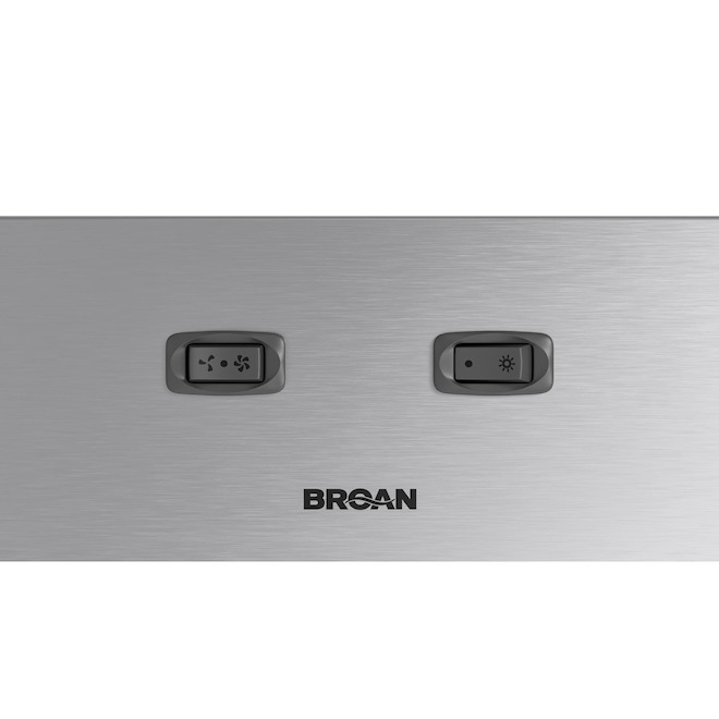 Broan-Nutone 30-in 350 CFM 2-Speed LED Lighted Undercabinet Range Hood - Stainless Steel