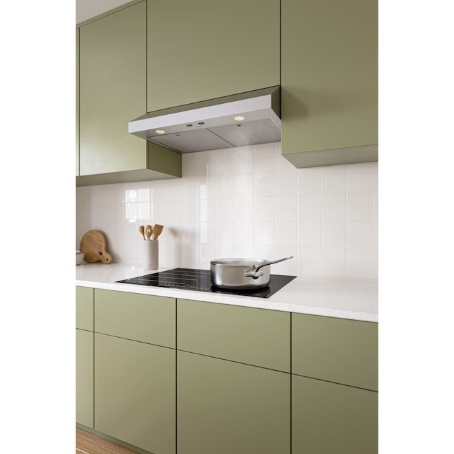 Broan-Nutone 30-in 350 CFM 2-Speed LED Lighted Undercabinet Range Hood - Stainless Steel