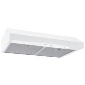 Broan-Nutone 30-in White Undercabinet Range Hood w/ 2 Speeds 350 CFM and LED Lighting