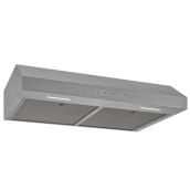 Hotte sous armoire Broan-Nutone 30 po à 3 vitesses 350 pi³/min et éclairage DEL 2 niveaux en acier inoxydable