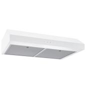 Hotte sous armoire Broan-Nutone 30 po à 3 vitesses 350 pi³/min et éclairage DEL 2 niveaux, blanc