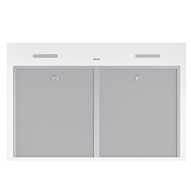 Broan-Nutone Undercabinet Range Hood 30-in with 3 Speeds 350 CFM and LED Lighting - White