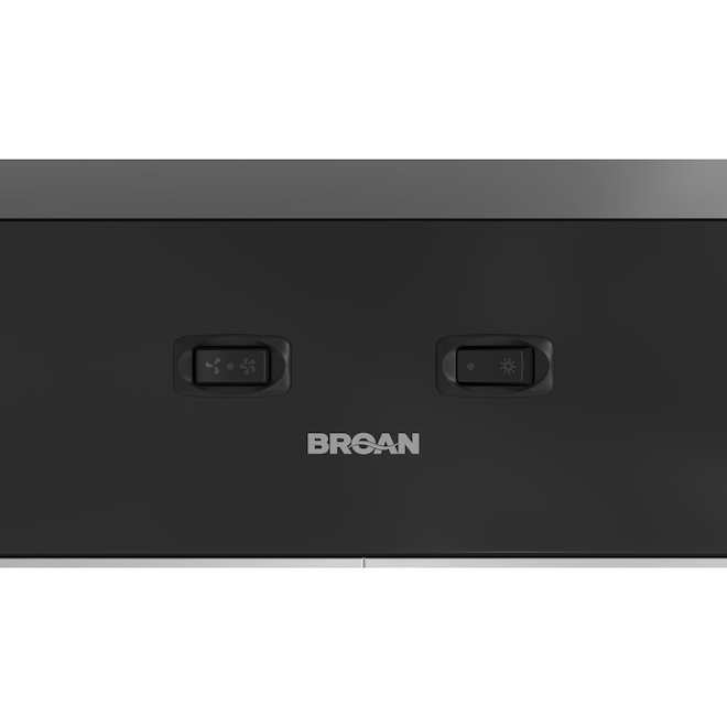 Broan-Nutone 30-in Black Undercabinet Range Hood w/ 2 Speeds 350 CFM and 1-Level LED Lighting