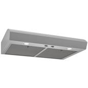 Broan-Nutone 30-in Stainless Steel Undercabinet Range Hood w/ 2 Speeds 350 CFM and LED Lighting