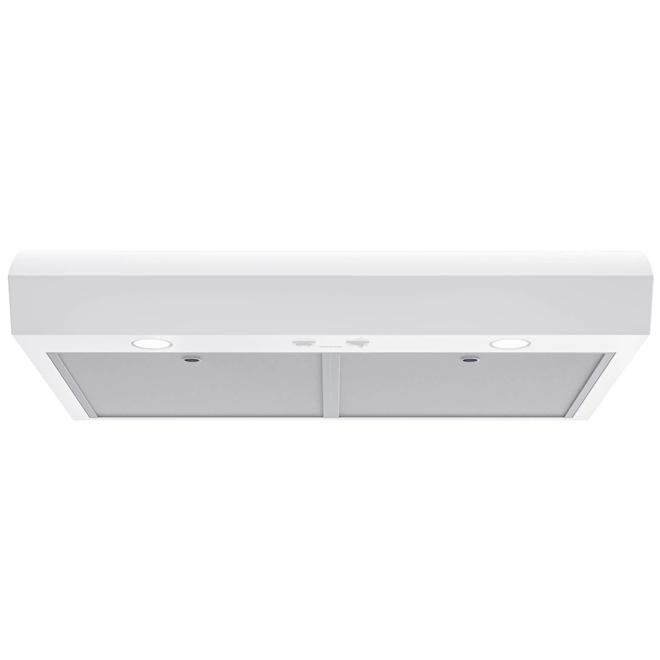 Broan-Nutone 30-in White Undercabinet Range Hood w/ 2 Speeds 350 CFM and LED Lighting