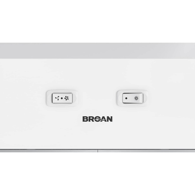 Broan-Nutone 30-in White Undercabinet Range Hood w/ 2 Speeds 350 CFM and LED Lighting