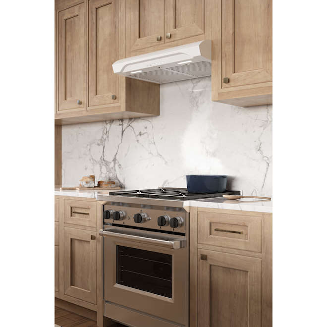 Broan Alta 30-in 490 PCM White Undercabinet Range Hood