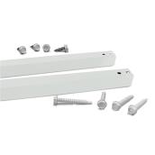Barreau de montage en aluminium Kool-ray, blanc, quincaillerie incluse, paquet de 2, 36 po