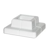 Cache-base Monarch de Kool-Ray, plastique, blanc, 3 po x 3 po