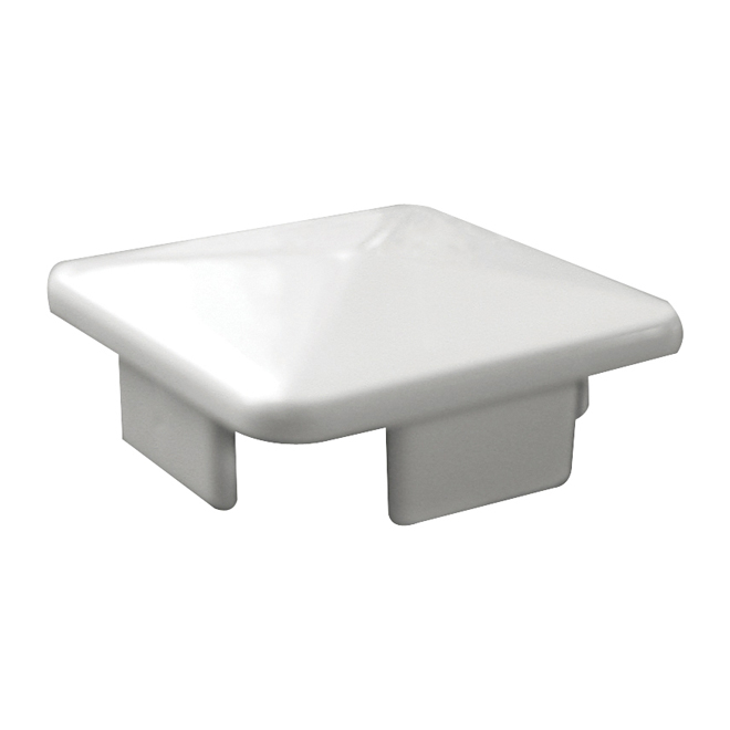 Kool-Ray Square Post Cap - Plastic - White - 2-in x 2-in