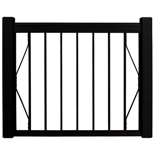 Kool-Ray Classica Gate - Black - Pre-Assembled - 36-in x 42-in