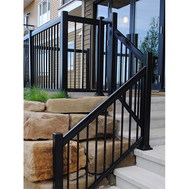 Kool-Ray Classica 3 x 3 x 37 1/2-in Aluminum Black Mounting Post