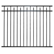 Imperial Kool-Ray Ornamental Section Fence with Finials - 60-in H x 72-in W x 1-in T - Aluminum - Lightweight - Black
