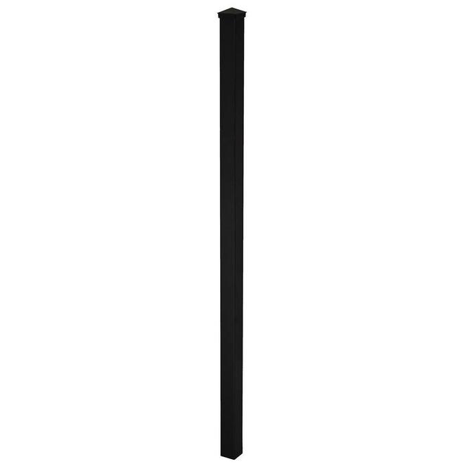 Kool-Ray 96-in Aluminum Black In-Ground Posts for 4-ft and 5-ft Fence