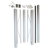 Ensemble de barrière Classica de Koll-Ray, aluminium, blanc, prêt à assembler, 48 po x 42 po