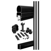 Kool-Ray Classica Straight Railing Section - Aluminum - Black - 46-in x 36-in