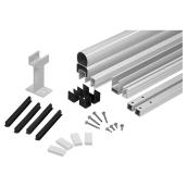 Kool-Ray Monarch Glass Baluster Railing Section - Aluminum - White - 42-in x 48-in