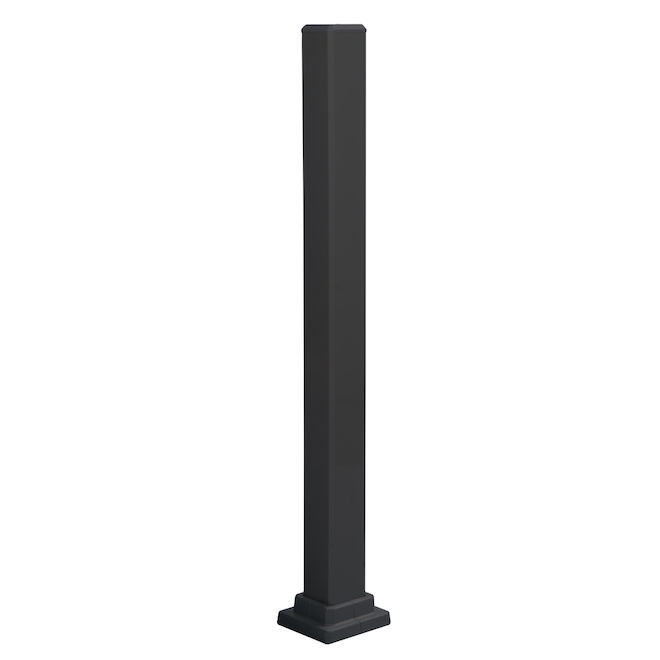 Imperial 3 x 49.5-in Black Aluminum Pool Fence Post