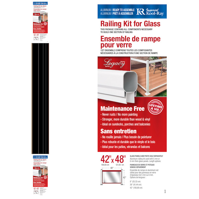 Kool-Ray Legacy Railing Kit - Black - 42-in x 48-in