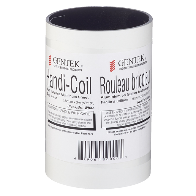 Gentek HandiCoil MultiPurpose Finishing Trim Black and White