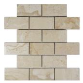 Mosaïque de marbre «Crema Marfil»