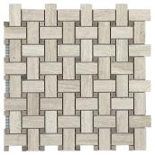 Tuiles de marbre, mur, motif entrelacé, 6/boite