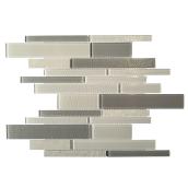 Tuiles de porcelaine Arctic Fog, boîte de 10, gris
