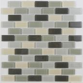 Avenzo 12-in x 12-in Avenzo Mosaic Gray Glass Wall Tile