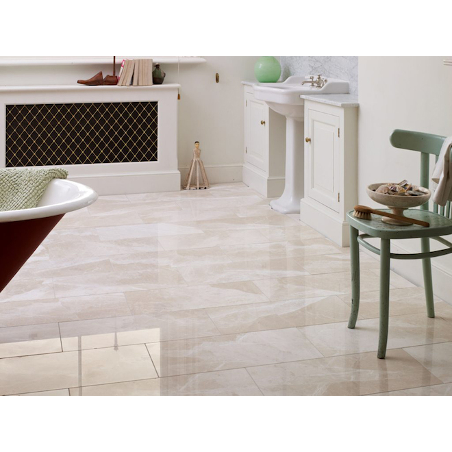 Avenzo Crema Alore Marble Tiles for Walls and Floors - 24-in x 12-in