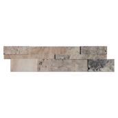 Trustone Avenzo Silver 3D Natural Stone Wall Tiles 6-in x 24-in Box of 5