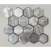 Avenzo 10-in x 11-in Steel Hexagon Wall Mosaic