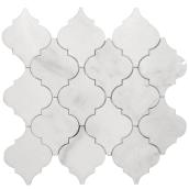 Avenzo Trustone Marble Arabesque Mosaic Tile - 12-in x 12-in - White