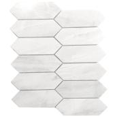 Tuiles mosaïque ovale de marbre blanc par Avenzo 10,12 po x 12,1 po, 5/bte