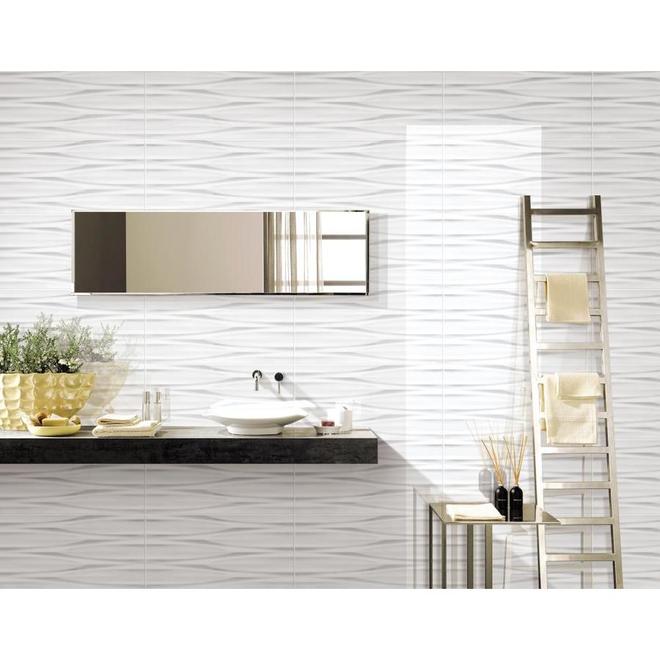 Avenzo Aura Porcelaine Tile - White Ain - 12 x 24-in