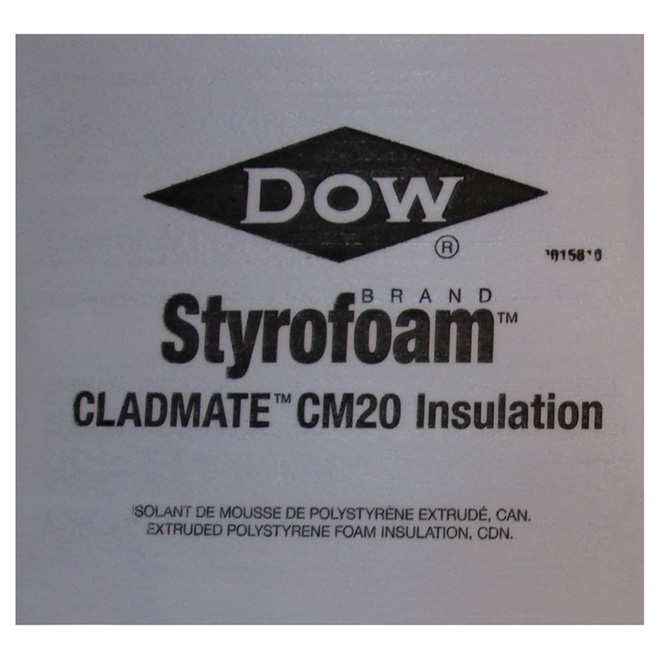 Dow Chemical Rigid Insulation Panel Cladmate 1 1 2 X 2 X 8 99038766 Rona