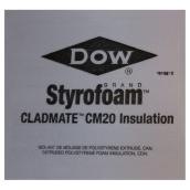 Dow Cladmate Rigid Insulation Panel - Ecological - Extruded Polystyrene - 8-ft x 2-ft x 1 1/2-in