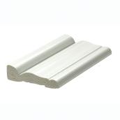 Metrie PVC Colonial Casing Moulding - White - Moisture Resistant - 8-ft L x 2 1/8-in W x 9/16-in T