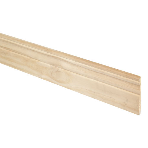 Metrie Baseboard Moulding - Interior - Unfinished Natural Pine - 7/16-in x 5 1/4-in x 8-ft