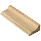 Moulure à panneau Metrie, 96 po L. x 1 1/8 po l. x 9/16 po p., chêne, naturelle, sans apprêt