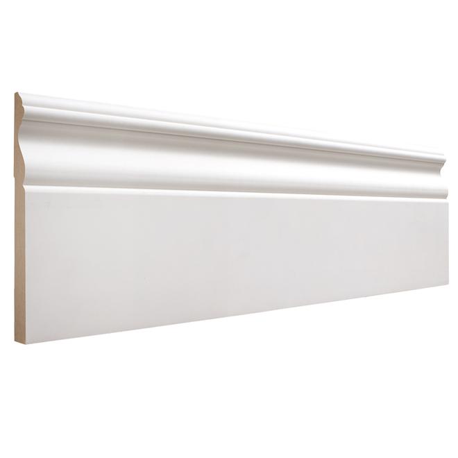 Metrie 5/8-in x 5 9/16-in x 8-ft White Primed MDF Baseboard