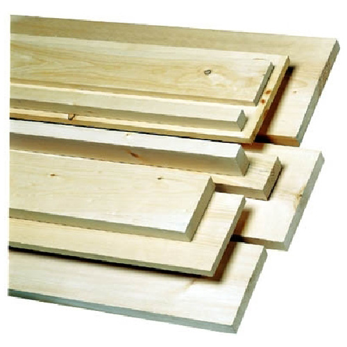 White Pine Board - D4S - Natural - 6-ft L x 12-in W x 2-in T