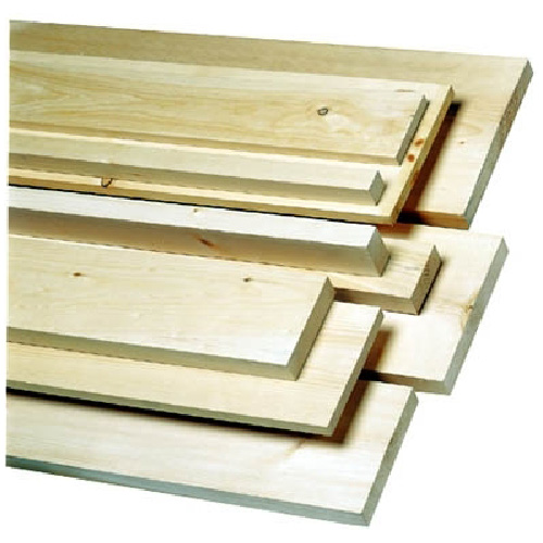 White Knotty Pine Board - Grade #1 and #2 - Natural - 10-ft L x 12-in W x 1-in T
