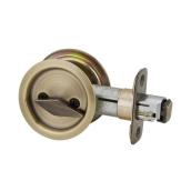 Weiser 2-1/8-in Antique Brass Privacy Pocket Door Pull