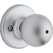 Weiser Yukon Privacy Door Knob - Satin Chrome - Metal - Adjustable Latch - Reversible Handle