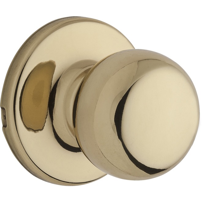 Weiser Fairfax Brass Passage Knobs - Adjustable Latch - Reversible - 1 3/8-in to 1 3/4-in T Door