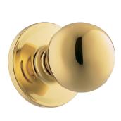 Weiser Yukon Dummy Door Knob (Polished Brass)