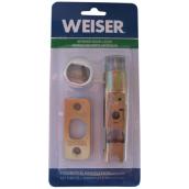 Weiser Knob Replacement Latch - Passage Door - Adjustable -  2 3/8-in and 2 3/4-in