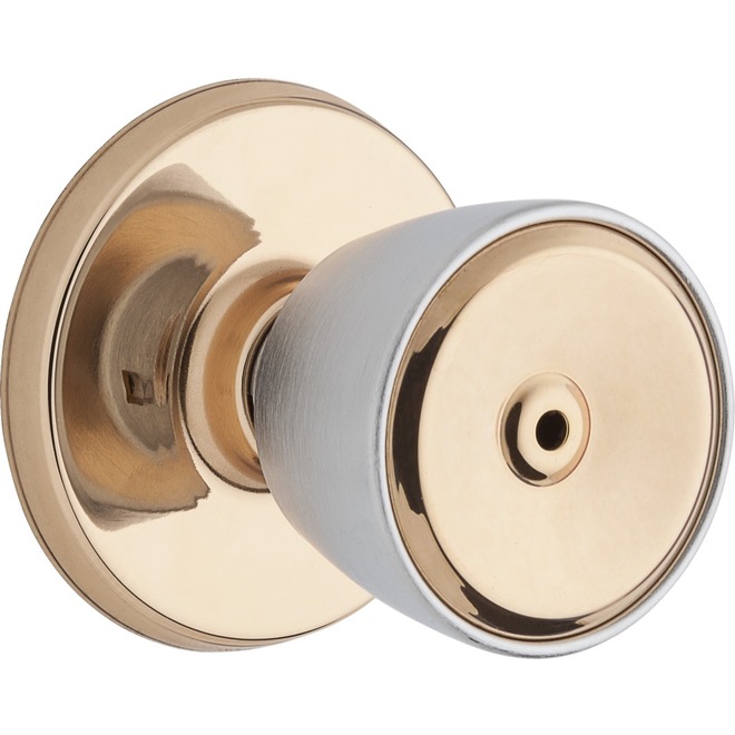 Weiser Halifax Satin Brass Door Handle, Reversible Privacy Lever