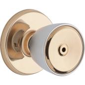 Weiser Beverly Element Privacy Knob Lever - Adjustable Bolt - Residential - Brass - Satin Chrome/Bright Bronze