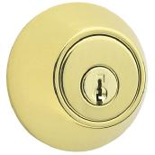 Weiser Safe Lock Keyway Deadbolt - Single Cylinder - Adjustable Latch - Brass